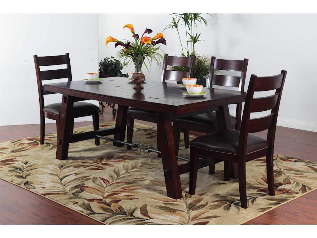 Sunny Designs Vineyard Solid Mahogany Rectangular Table With