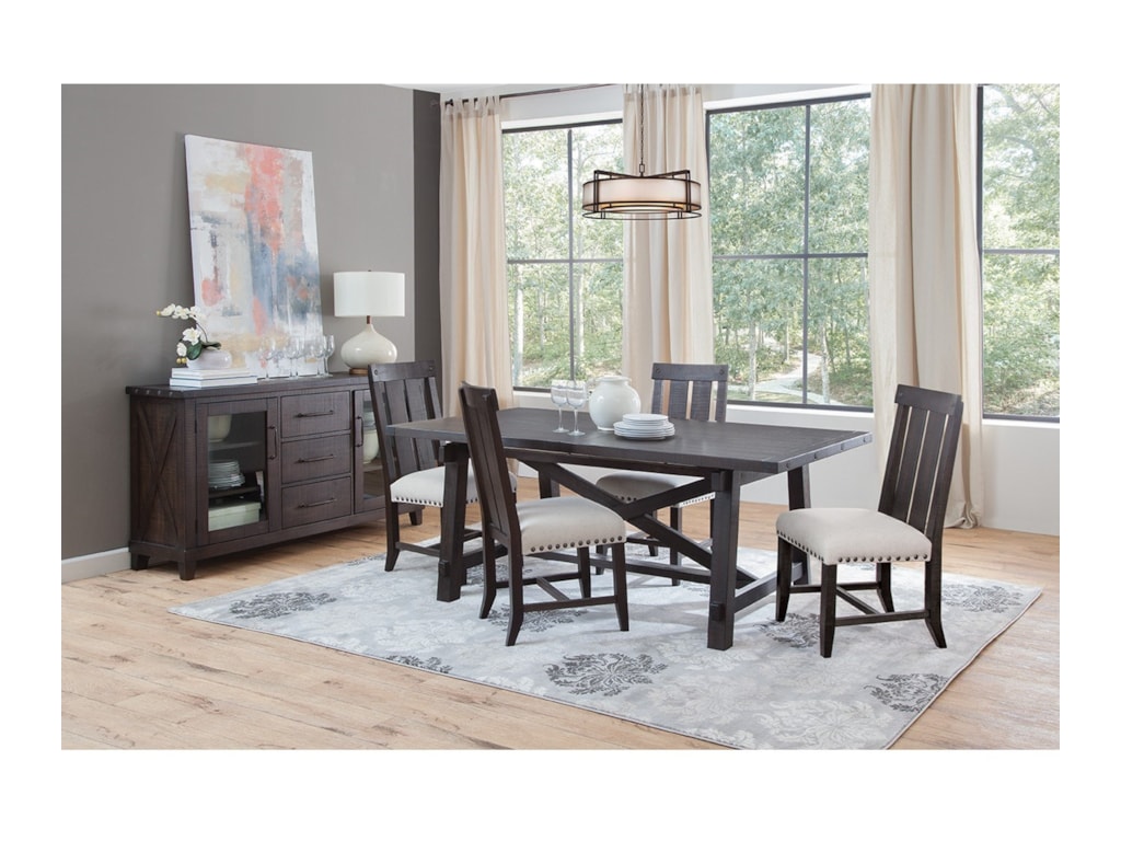 Sunny Designs Vivian 5 Piece Dining Set With Slat Back Chairs Wayside Furniture Dining 5 Piece Sets