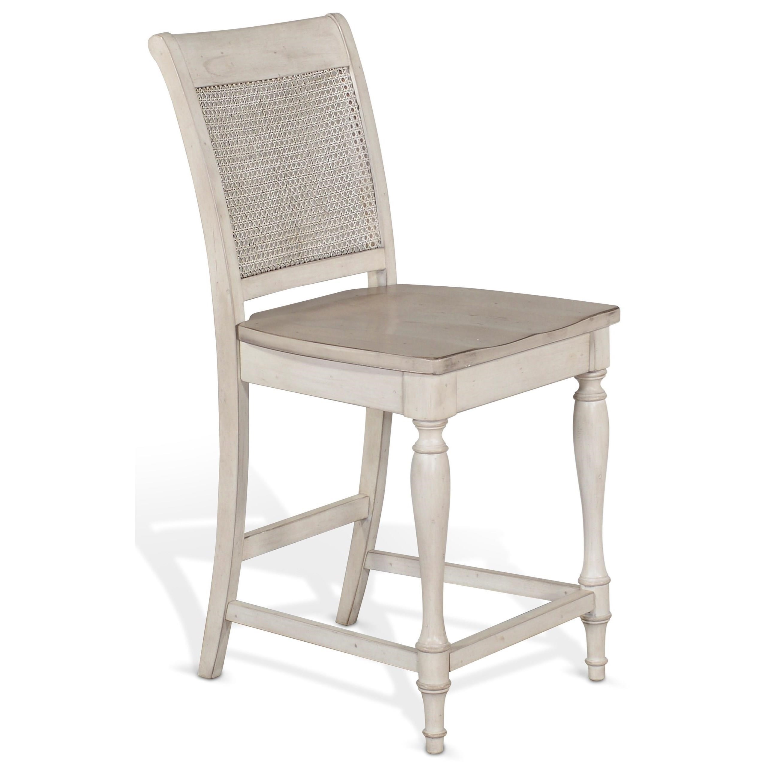 Sunny Designs Westwood Village Farmhouse Cane Back Counter Stool Sparks Homestore Bar Stools