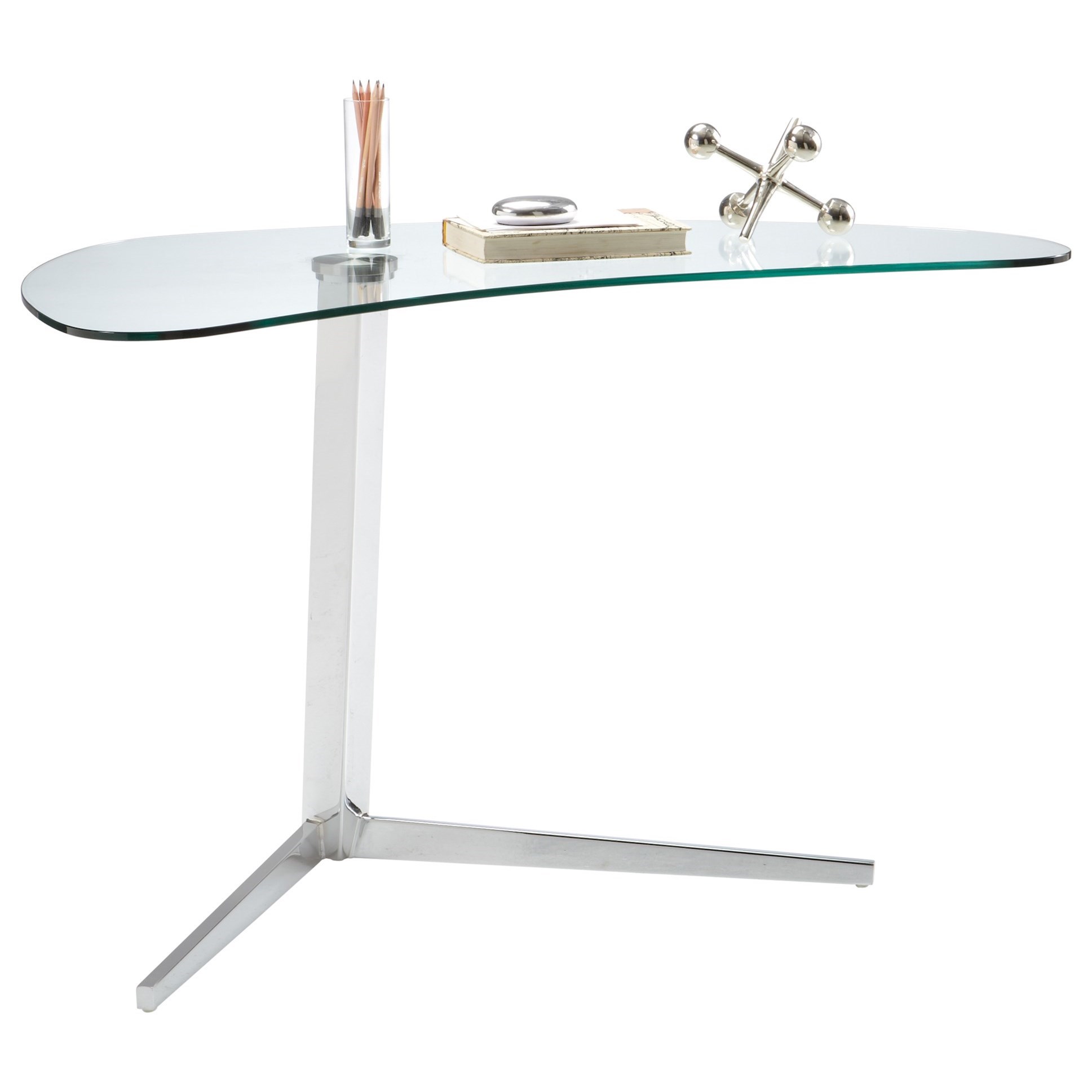 Sunpan Imports Ikon Campaign Glass Writing Desk Reid S Furniture