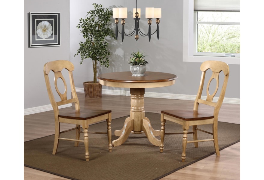 Blake 3pc Dinette Set W Round Table Rotmans Dining 3 Piece Sets Blake 3pc Dinette Set W Round Table