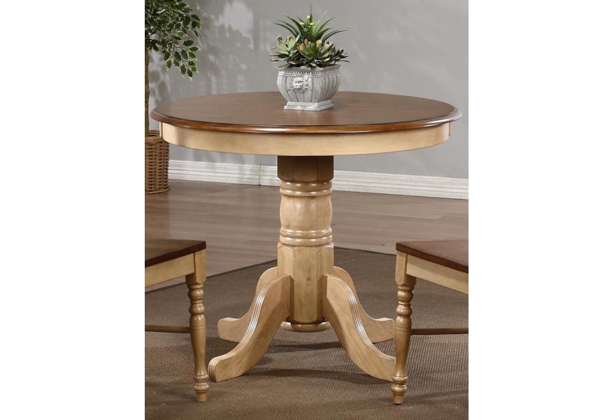 Blake 36 Round Pedestal Dining Table Rotmans Kitchen Tables Blake 36 Round Pedestal Dining Table