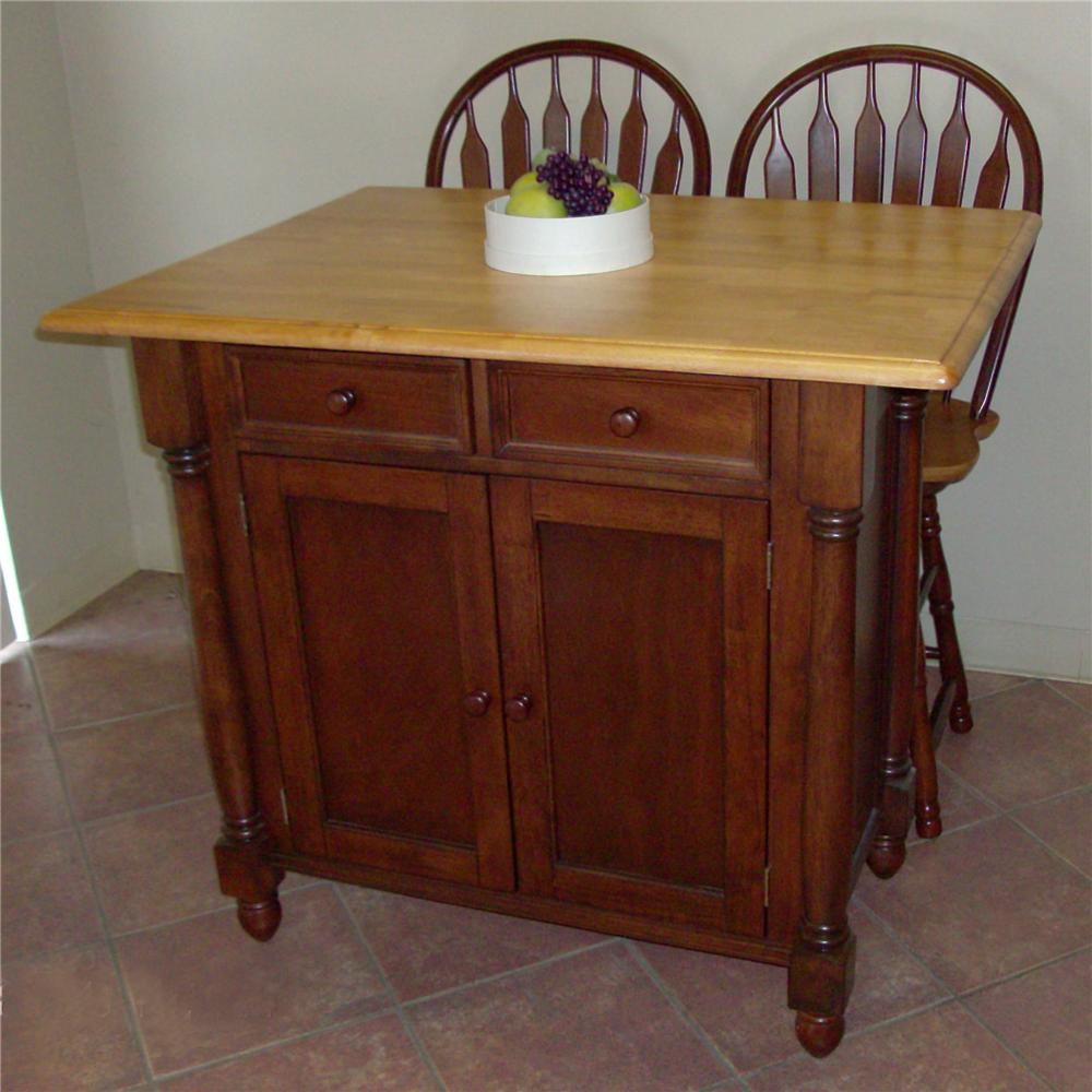 Sunset Trading Co Sunset Selections Kitchen Island With Drop Leaf