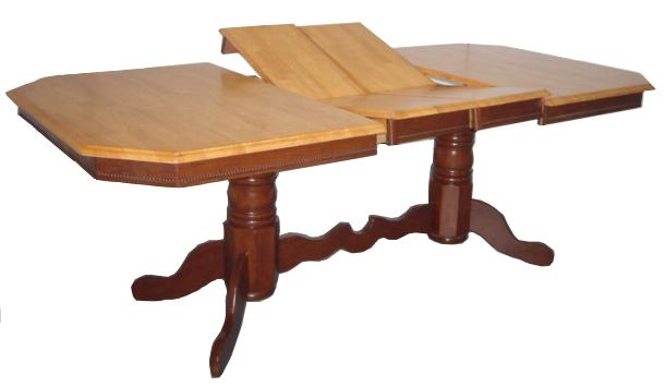 Sunset Trading Co Sunset Selections Double Pedestal Dining Table With Two 12 Leaves Superstore Dining Tables