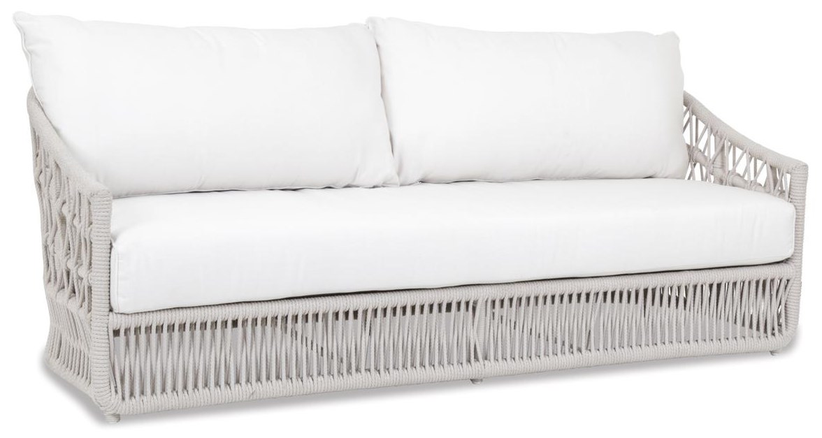 Sunset West Dana 78 Inch Rope Sofa Belfort Furniture Outdoor Sofas