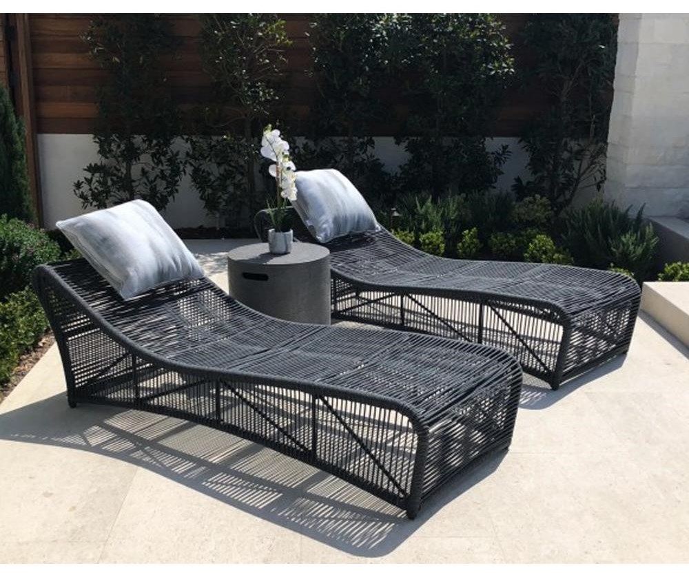 Sunset West Milano Cushionless Chaise Belfort Furniture Outdoor Chaise Lounges