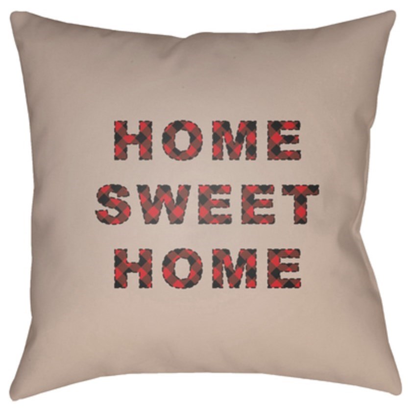 Surya Home Sweet Home Plaid016 1818 7372 X 19 X 4 Pillow Dunk