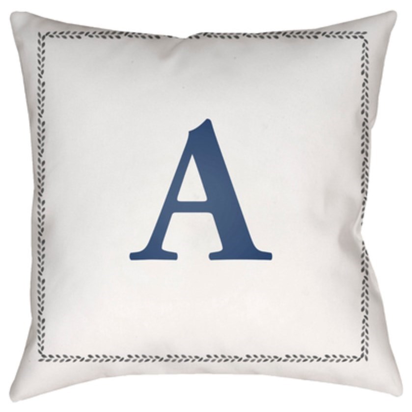 Surya Initials Int001 1818 18 X 18 X 4 Made To Order Miller Home