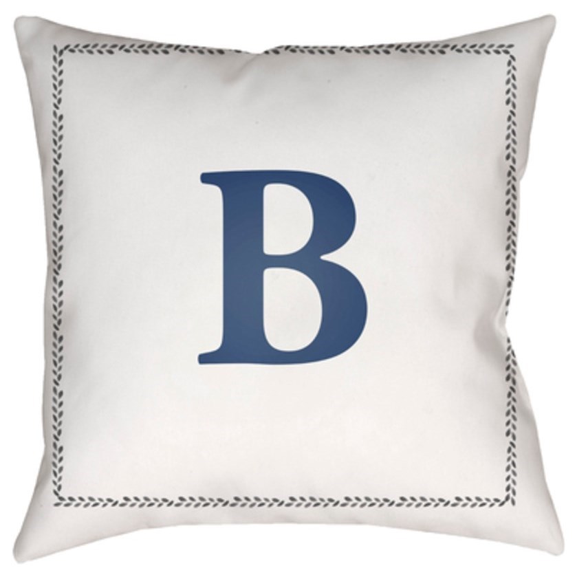 Surya Initials 18 X 18 X 4 Made To Order Morris Home Throw Pillows