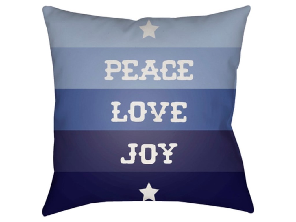 Surya Peace Love Joy Hdy077 2020 20 X 20 X 4 Made To Order Thornton Furniture Throw Pillows
