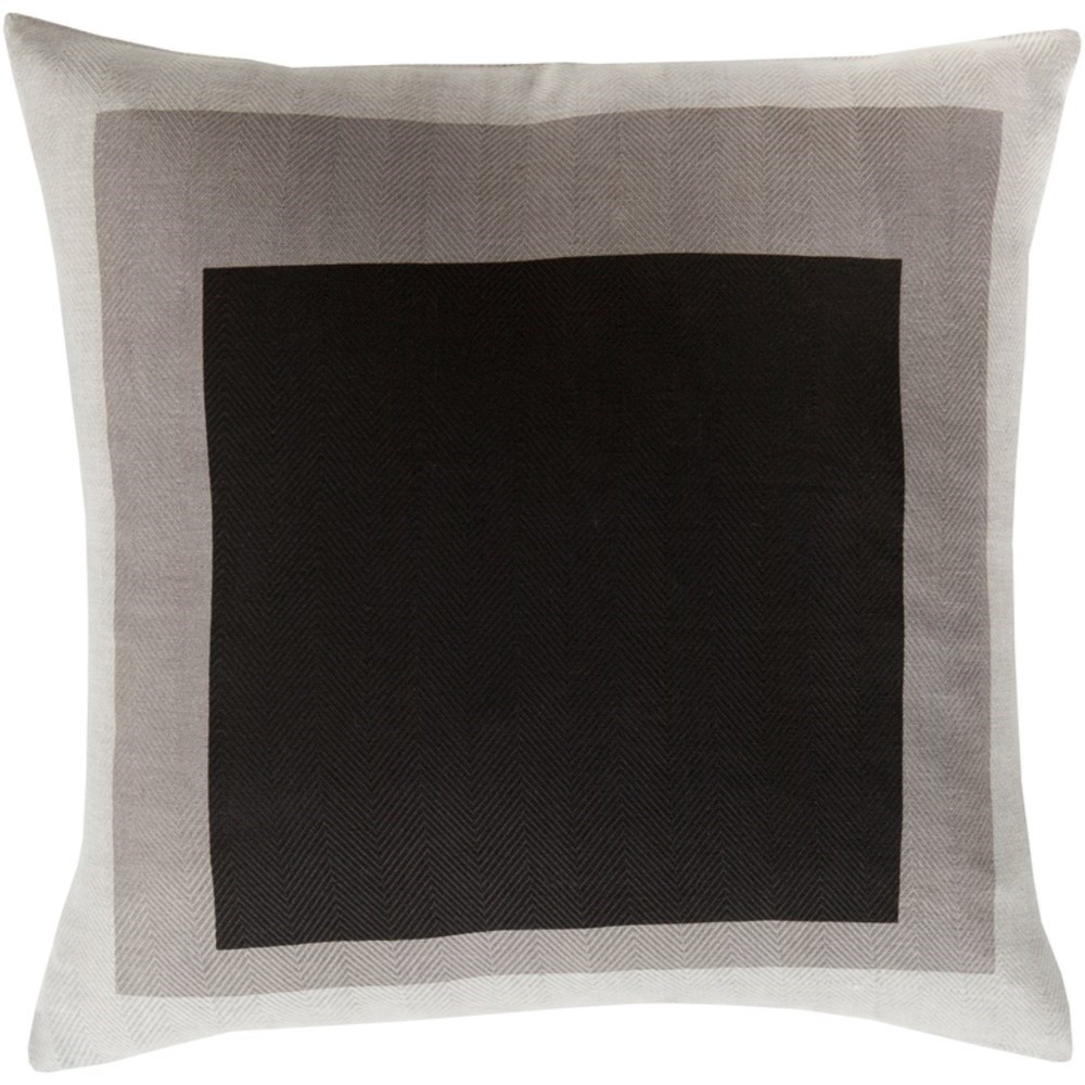 Surya Teori Pillow Cover W 20 D 0.25 H 20 Black