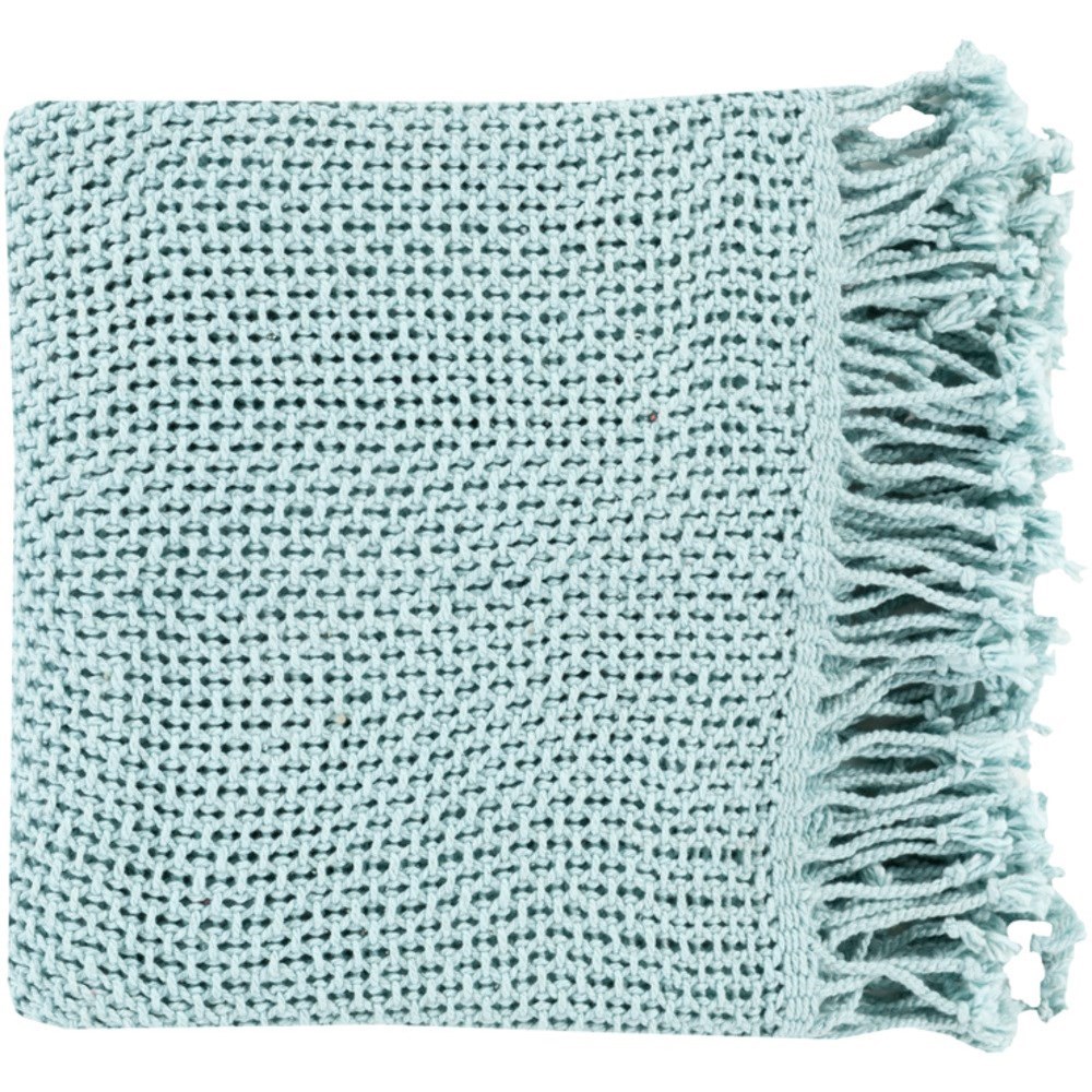 Surya Tibey Pale Blue Throw Blanket Fashion Furniture Blankets Throws