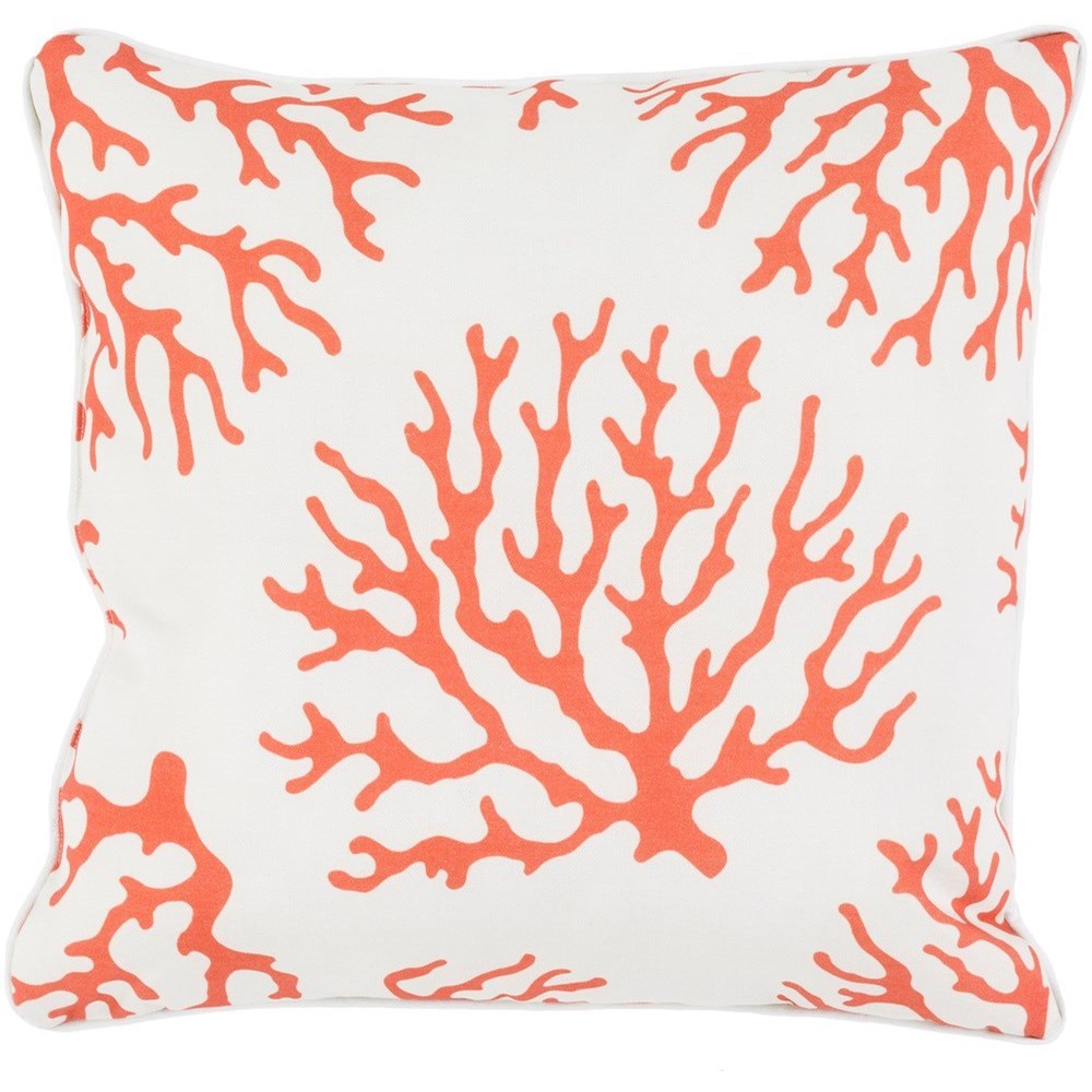 Surya Coral Co004 1616 16 X 16 X 4 Polyester Throw Pillow