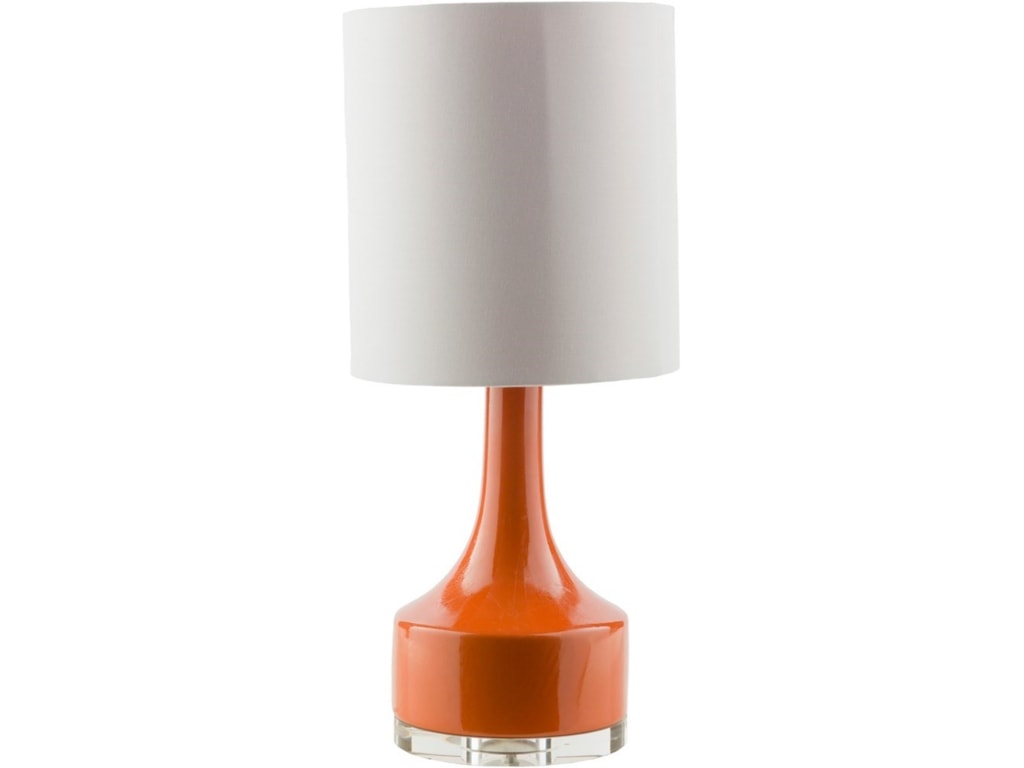Surya Farris Frr357 Tbl Orange Modern Table Lamp Dunk Bright Farris Orange Modern Table Lamp By Surya