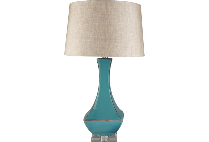 lamps turquoise reactive glaze modern table lamp