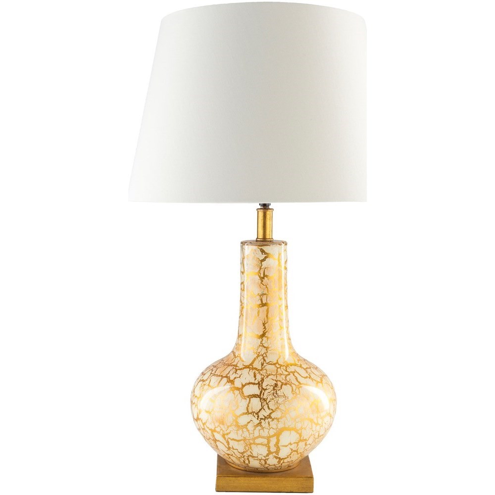 Ruby Gordon Accents Longo Cream With Gold Foil Rustic Table Lamp