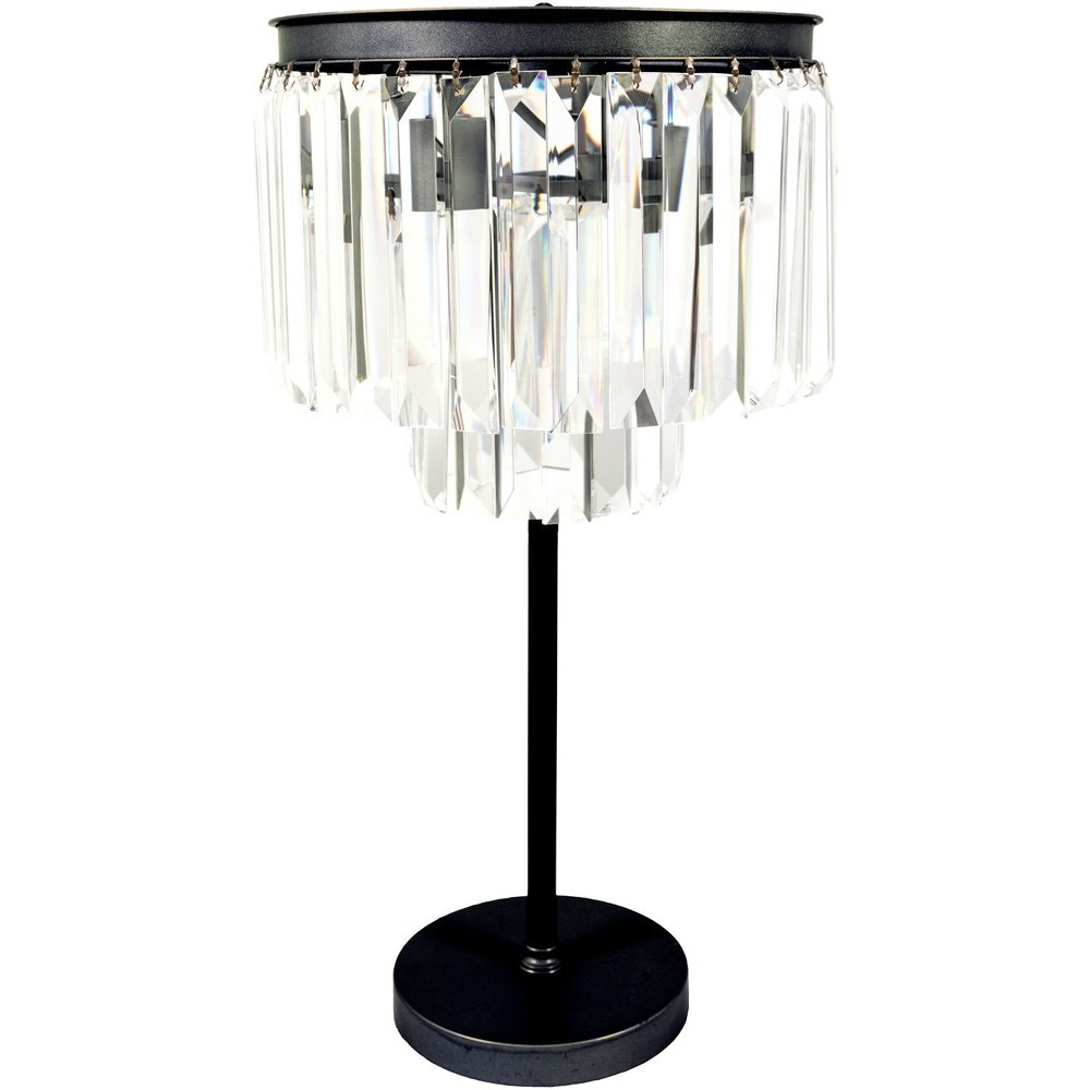 Surya Luana Laa100 Tbl Brushed Silver Glam Table Lamp Hudson S