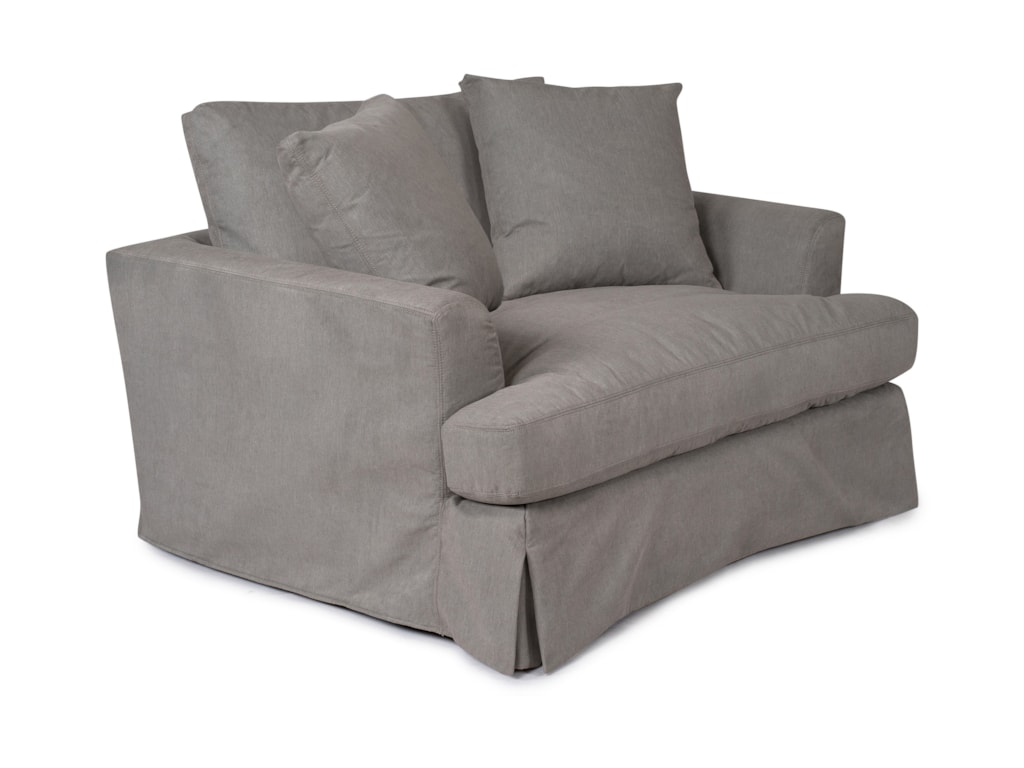 synergy home furnishings 1300 skirted chair and a half with