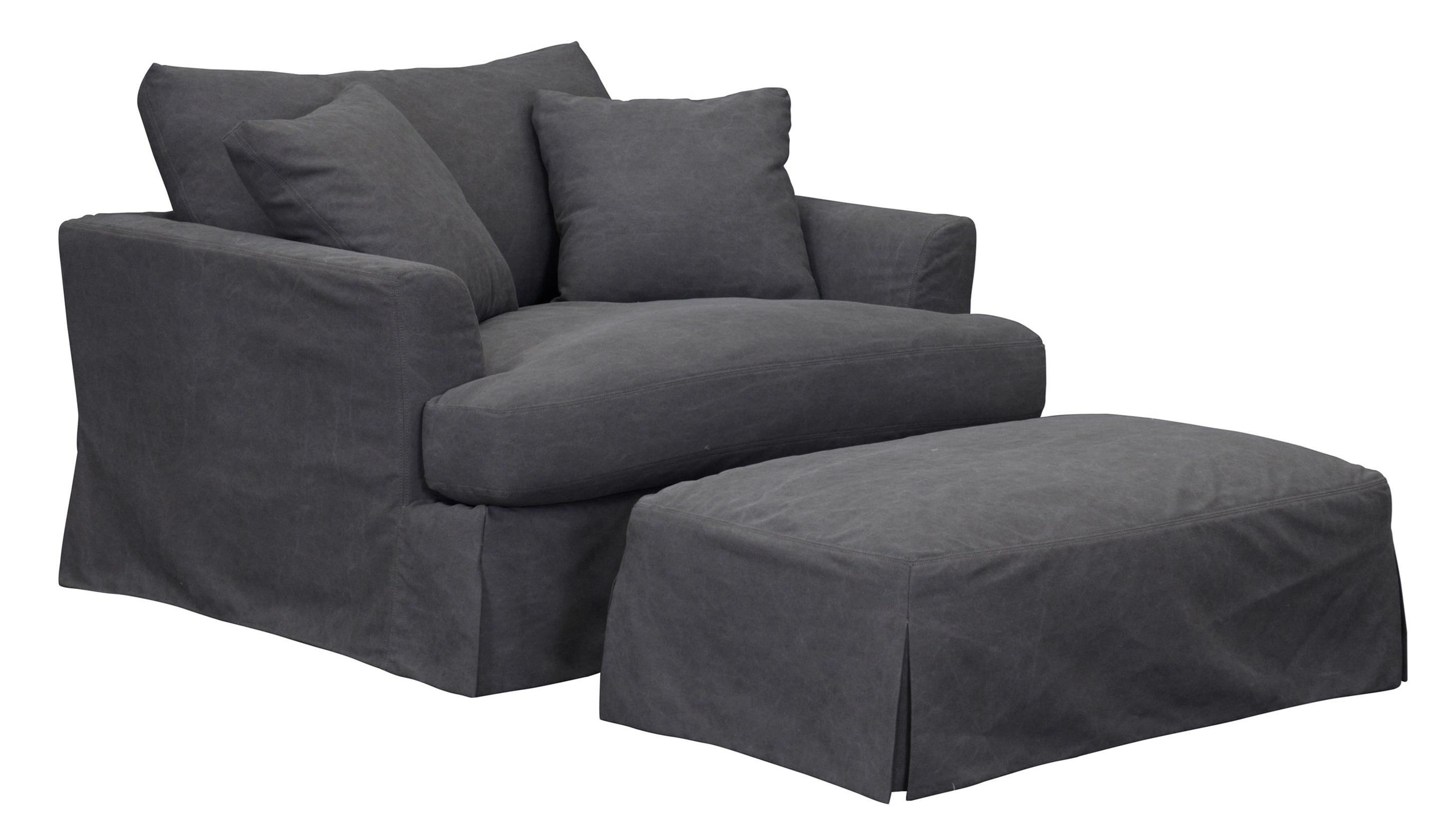 Synergy Home Furnishings 1300 Skirted Ottoman With Slipcover Johnny Janosik Ottomans