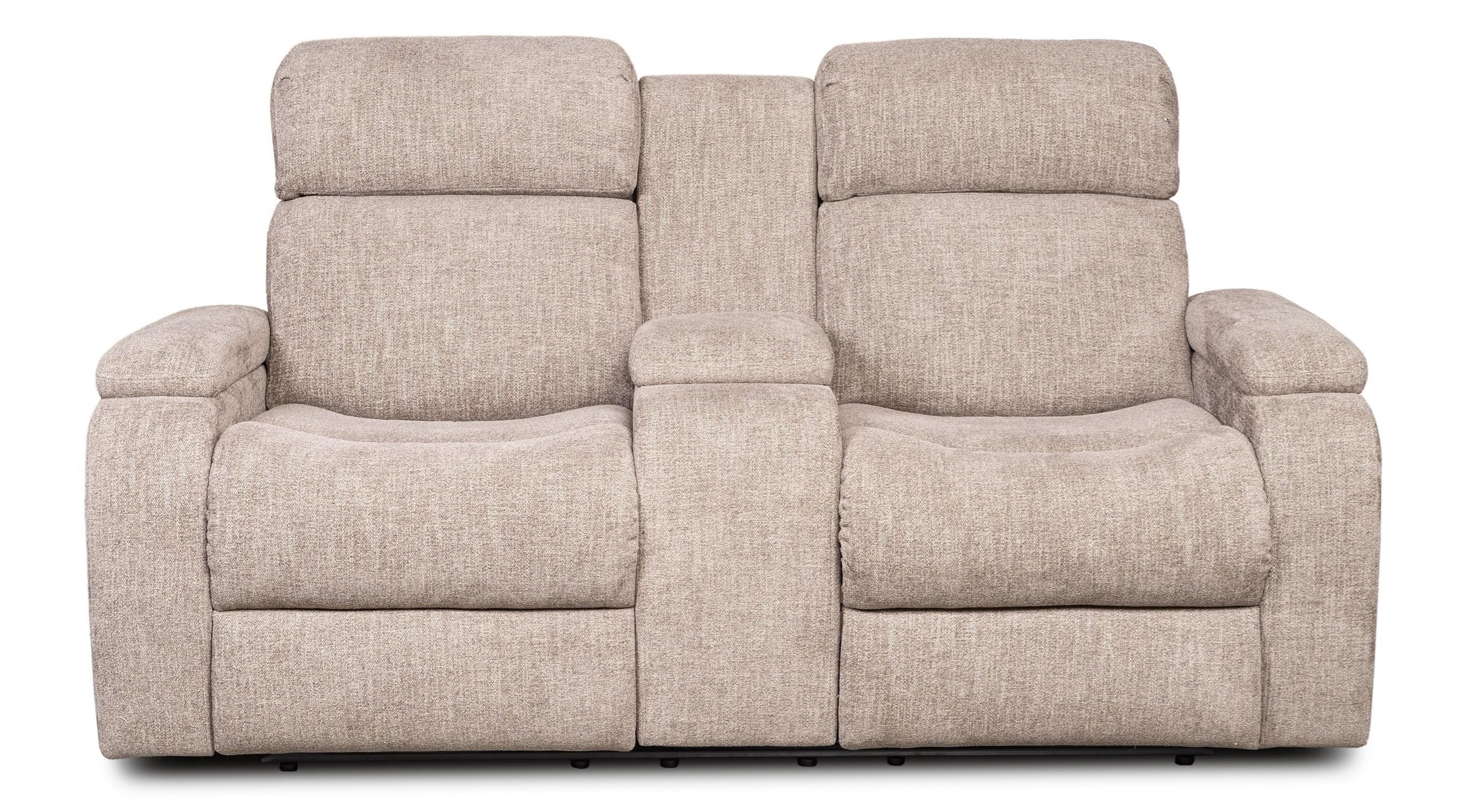 Contemporary Power Reclining Loveseat with Center Console