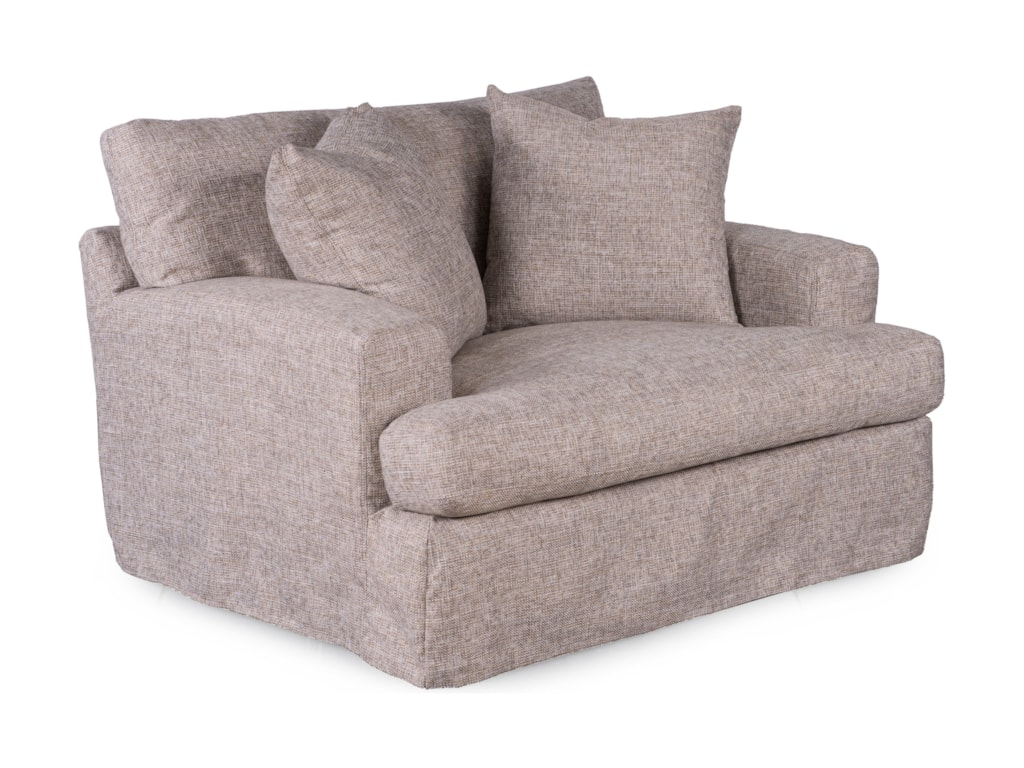 synergy home furnishings rachel slipcover chair and a half zak s
