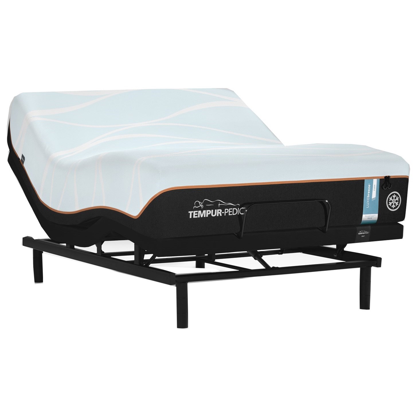 Split Cal King TEMPUR-LUXEbreeze°™ Firm Mattress and Ergo 2.0 Adjustable Base; includes 2 mattresses and two bases