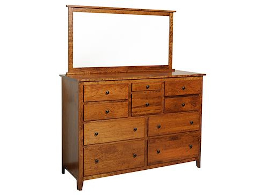 Yutzy Urban Collection Jamestown Square Casual Large High Dresser Jamestown Square Casual Large High Dresser And Mirror By Yutzy Urban Collection