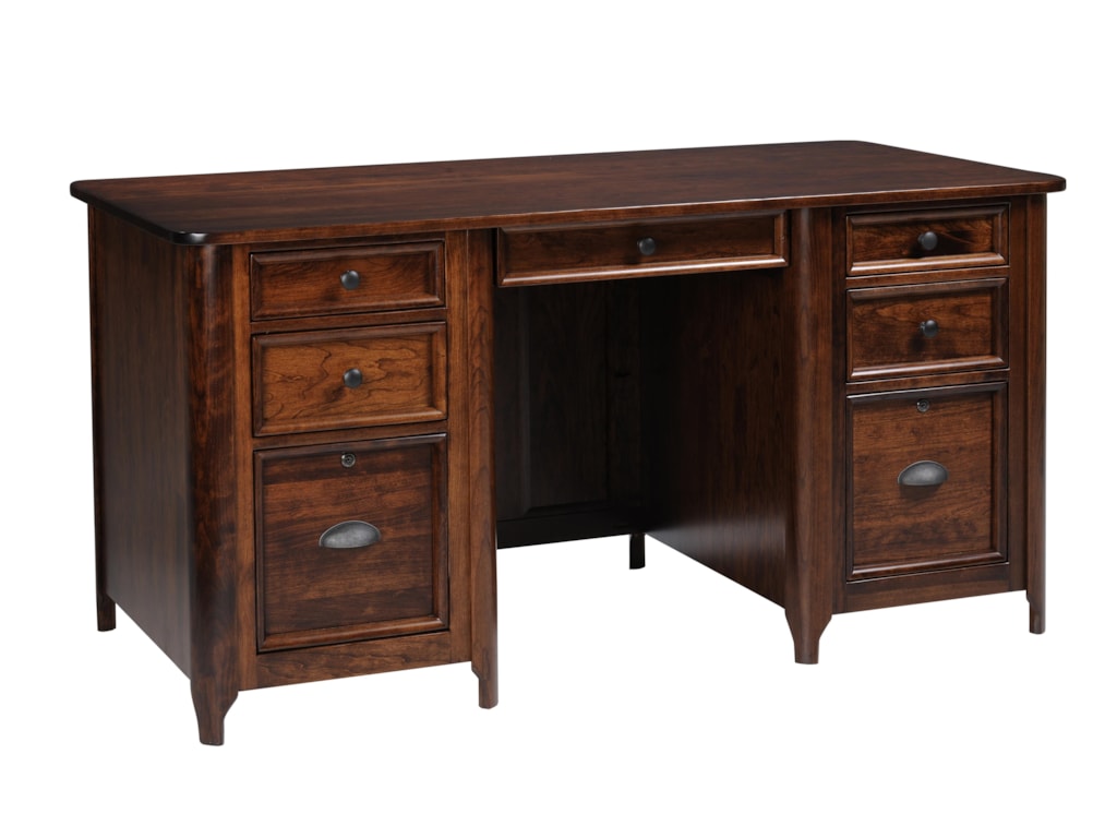 Yutzy Urban Collection Hudson Home Office 88215 Double Pedestal Hudson Home Office Double Pedestal Desk By Yutzy Urban Collection