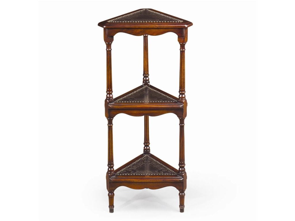 Theodore Alexander BookcasesEngraved 3 Tier Corner Etagere