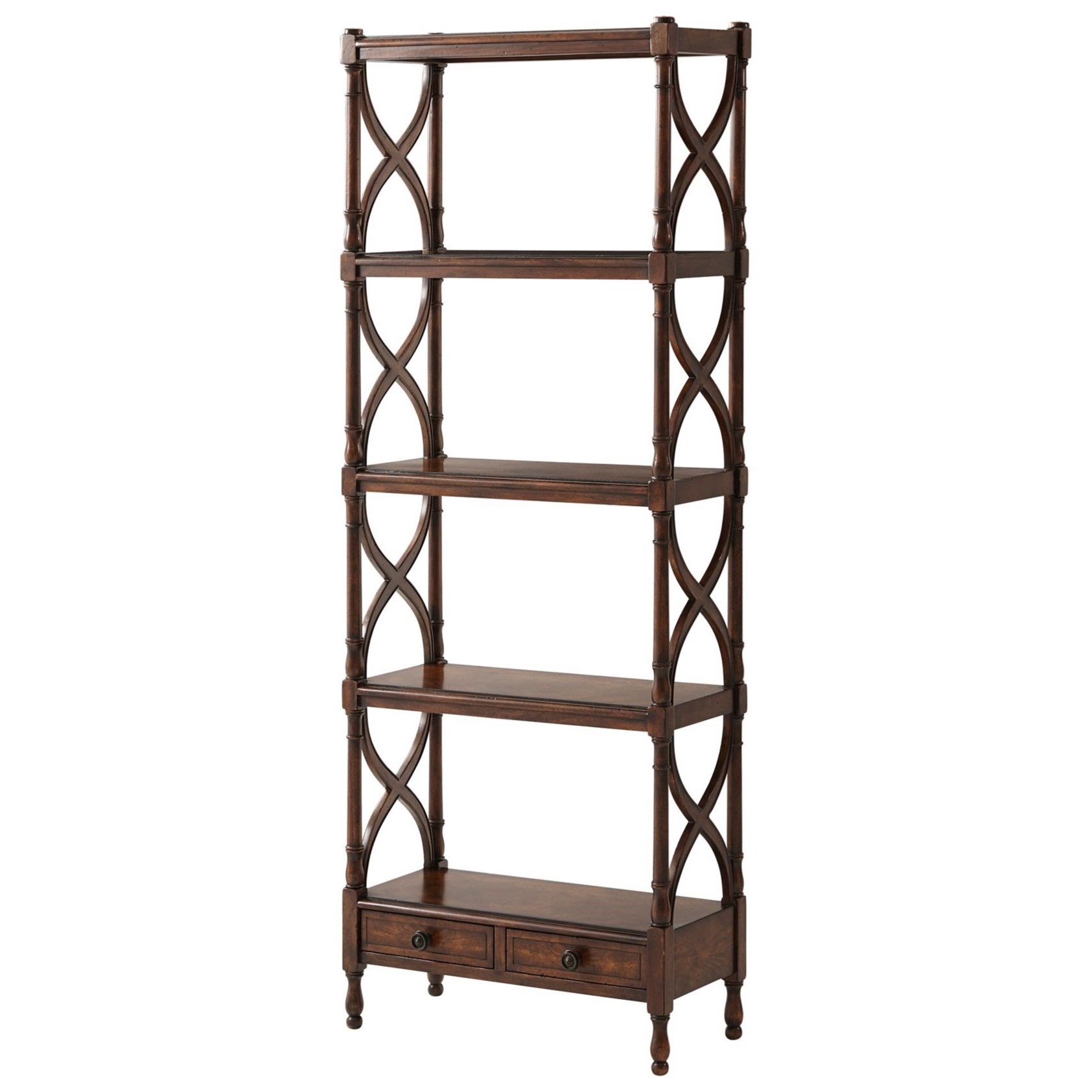 Cinq Etagere with 2 Drawers