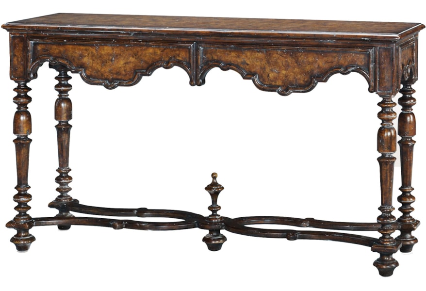 Theodore Alexander Classic Yet Casual Italian Villa Console Table With 2 Drawers | Sprintz Furniture | Sofa Tables/Consoles