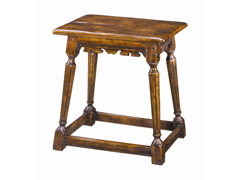 Theodore Alexander SeatingAntiqued Wood Joynt Stool