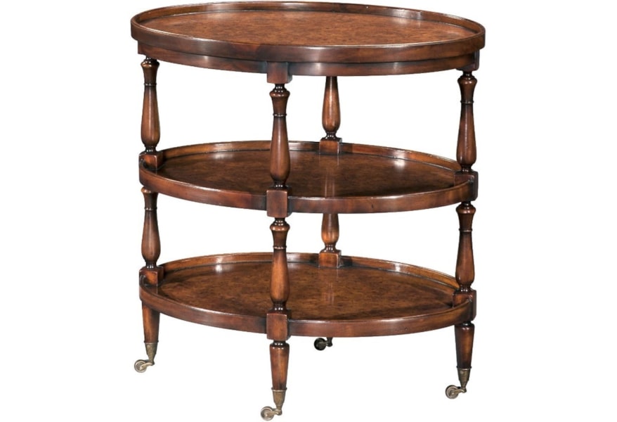 Theodore Alexander Tables 3 Tier Oval Lamp End Table Stuckey