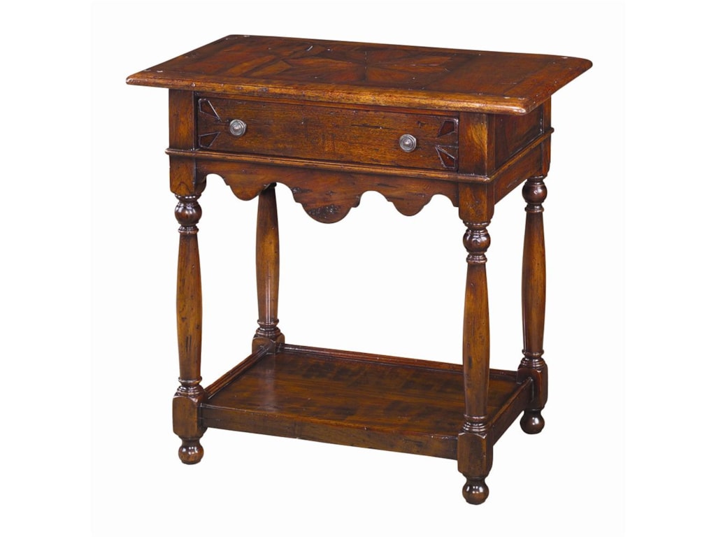 Theodore Alexander TablesRectangular Antiqued Wood End Table