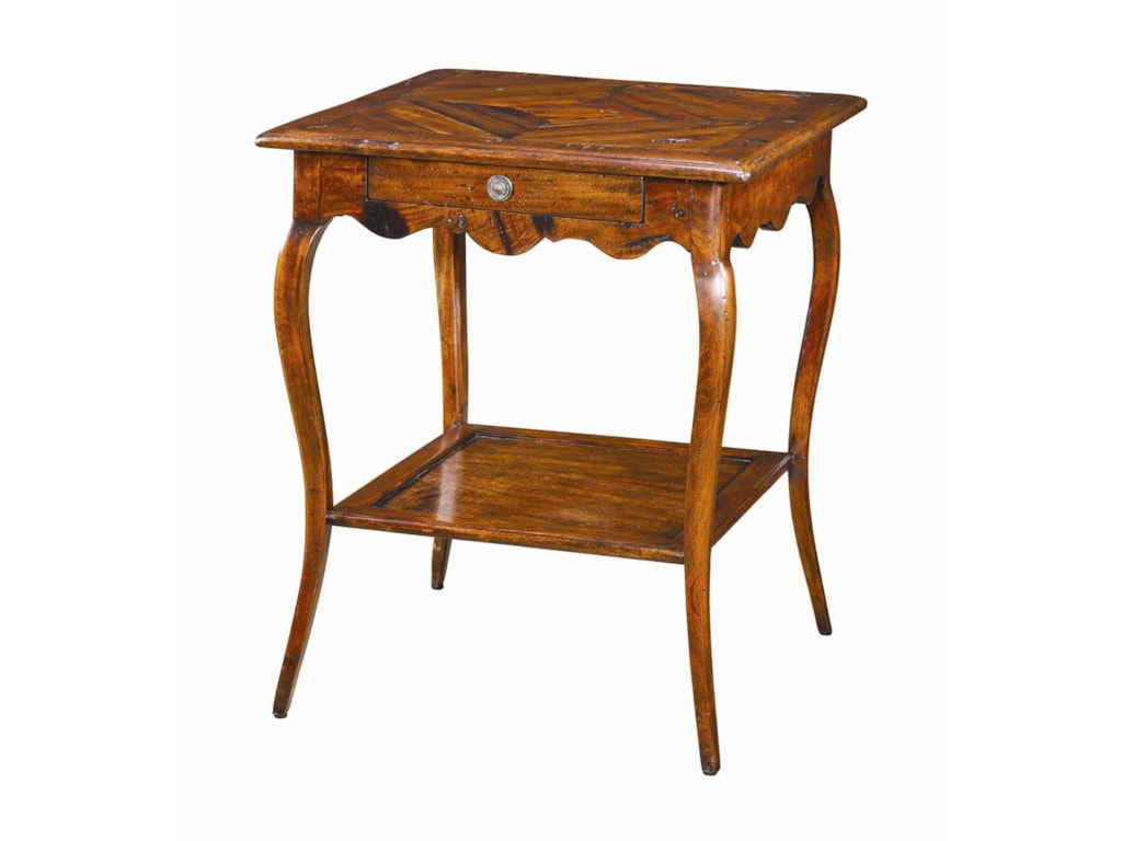 Theodore Alexander TablesSquare Antique Wood Bedside Table