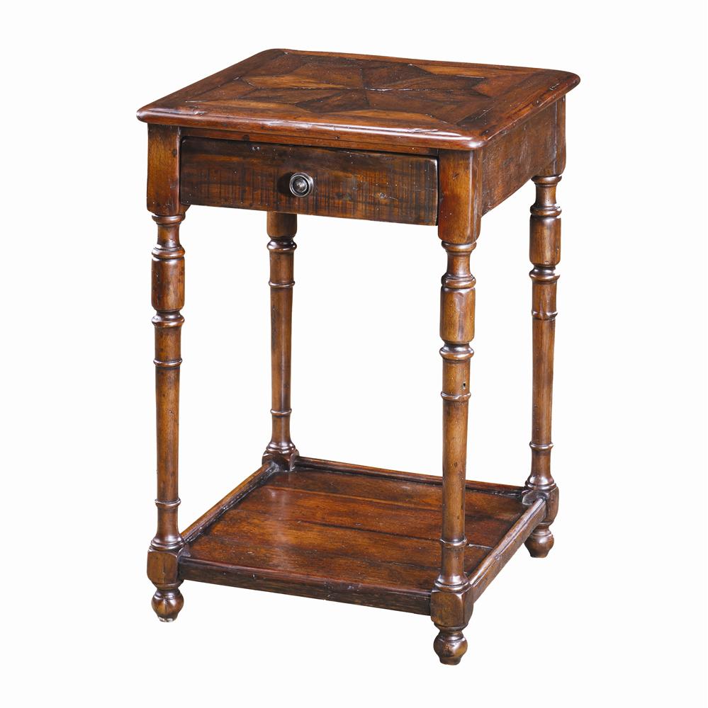 Traditional Antique Wood End Table