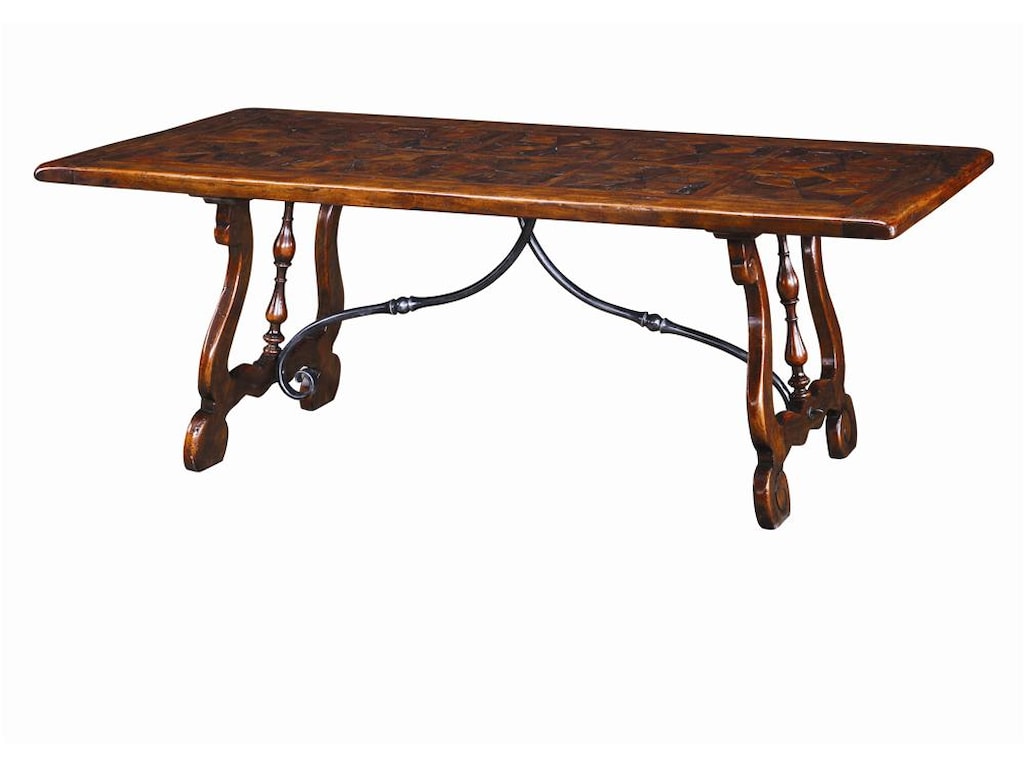 Theodore Alexander TablesRectangular Antiqued Wood Dining Table