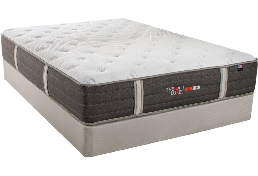 Therapedic Theraluxe Spruce Queen Pocketed Coil Mattress And Therability Heavy Duty Foundation Darvin Furniture Mattress And Box Spring Sets