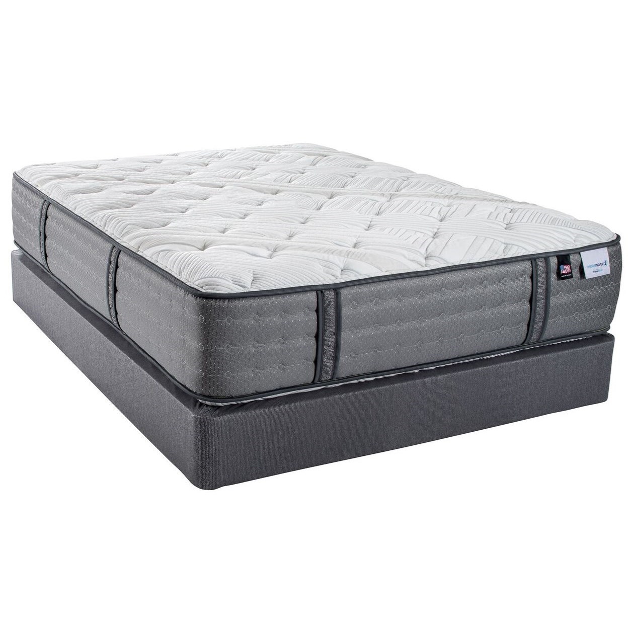 Therapedic Therawrap 2 Elle Luxury Firm 1192 F Hwfndtn F Full 2 Sided Luxury Firm Pocketed Coil Mattress And 9 Heavy Wood Foundation Nassau Furniture And Mattress