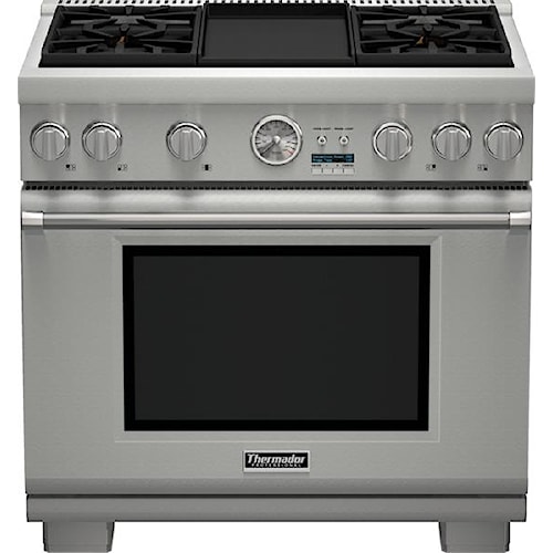 Thermador 36 Pro Grand 4 Burner Gas Range With Griddle Boulevard Thermador Ranges 36