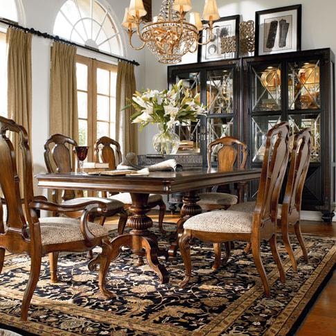 Thomasville Ernest Hemingway 7 Piece Table And Side Chair Set Thomasville Ernest Hemingway 7 Piece Dining Set