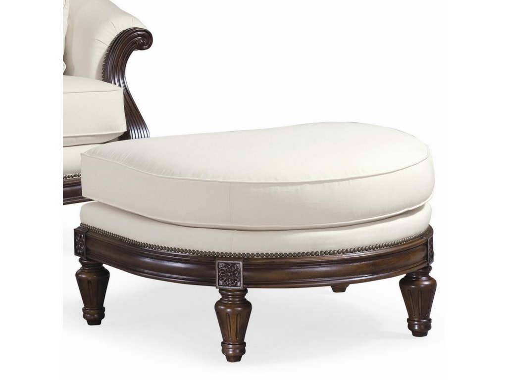 Thomasville® Sorrento Classic Ottoman with Wood Base