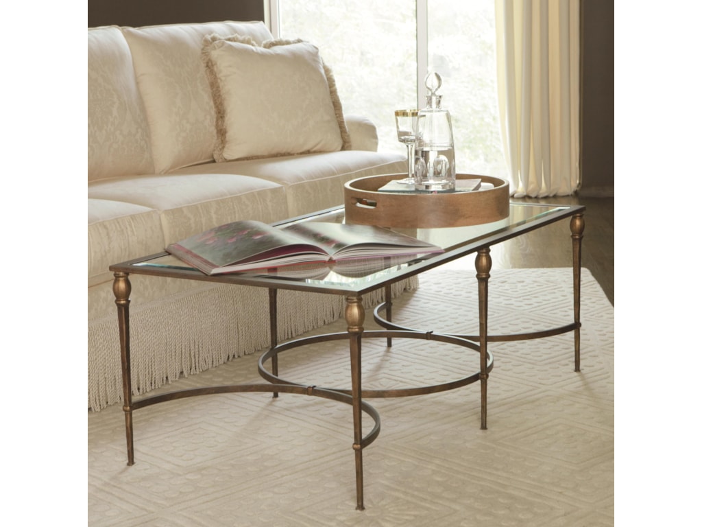 thomasville® stiletto rectangular coffee table w/ glass top - dunk thomasville® stiletto rectangular coffee table w/ glass top - dunk