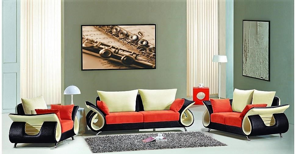 Titanic Furniture L29 Contemporary Living Room Set Black White