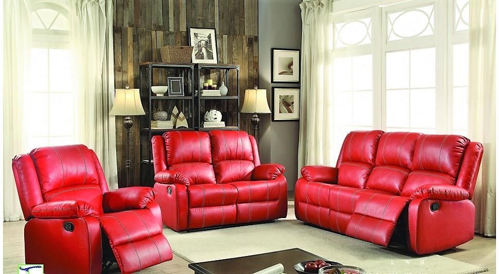 Titanic Furniture L611 Casual Reclining Living Room Group Red