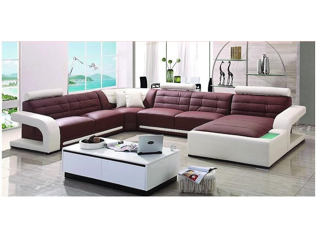 Anic Furniture S182 Contemporary Sectional W Laf Loveseat Raf Anic Furniture S182sofa
