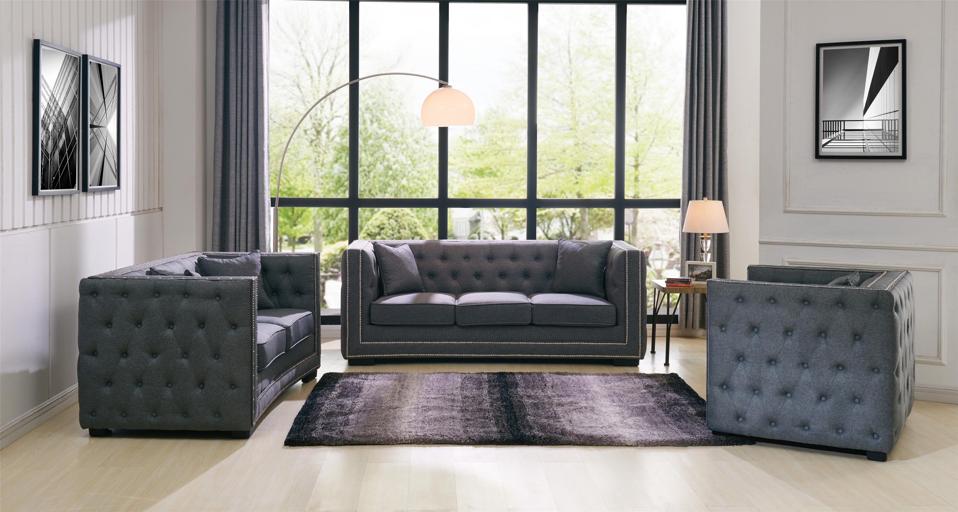 Titanic Furniture U402 Button Tufted Living Room Group Dream