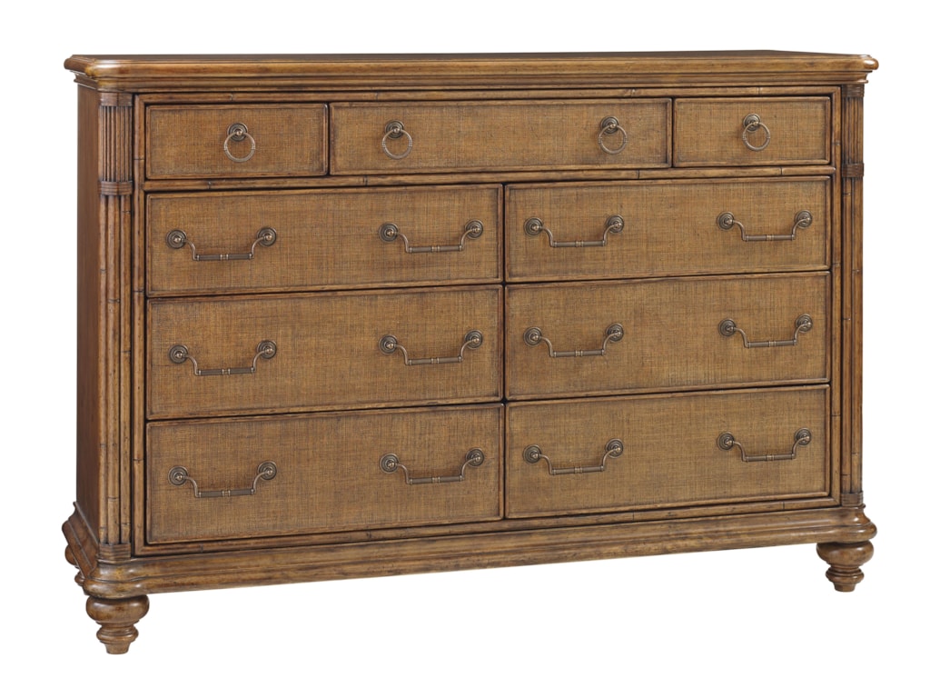 Tommy Bahama Home Bali Hai 593 222 Breakers Double Dresser With Wire Tommy Bahama Home Bali Haibreakers Double Dresser
