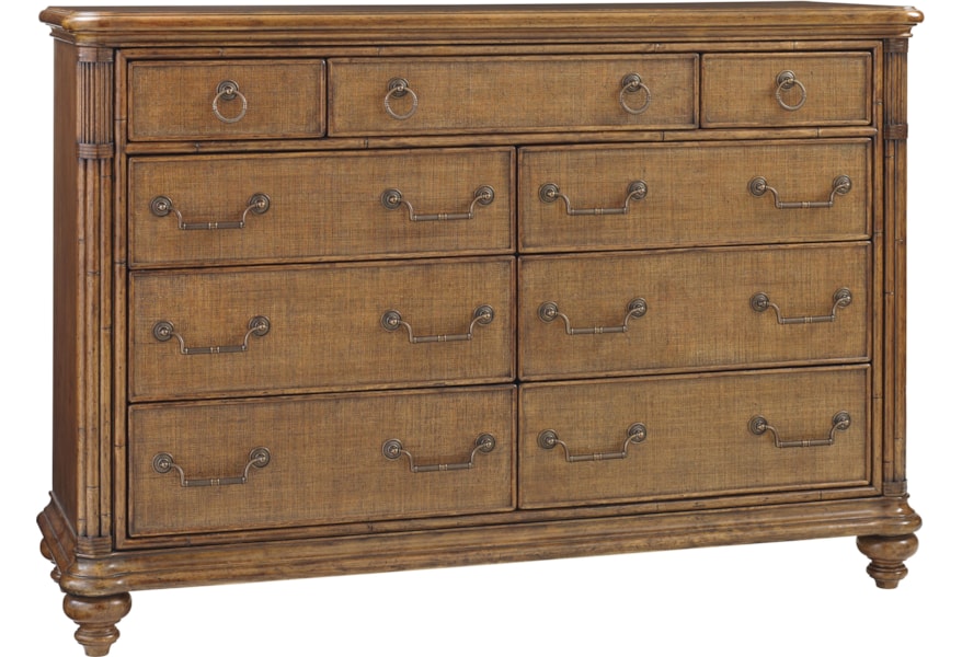 Tommy Bahama Home Bali Hai 9 Drawer Dresser Homeworld Furniture