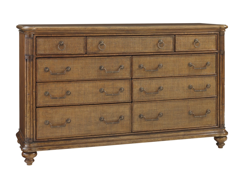 Tommy Bahama Home Bali Hai Costa Sera Triple Dresser With Wire Bali Hai Costa Sera Triple Dresser With Wire Management And Drop Front Media Drawer By Tommy Bahama Home